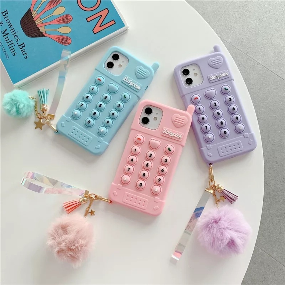 Iphone 11 12 XR 7 8 SE 2020 X XS PINK Pop Fidget Toy Push It iPhones - Picture 5 of 8